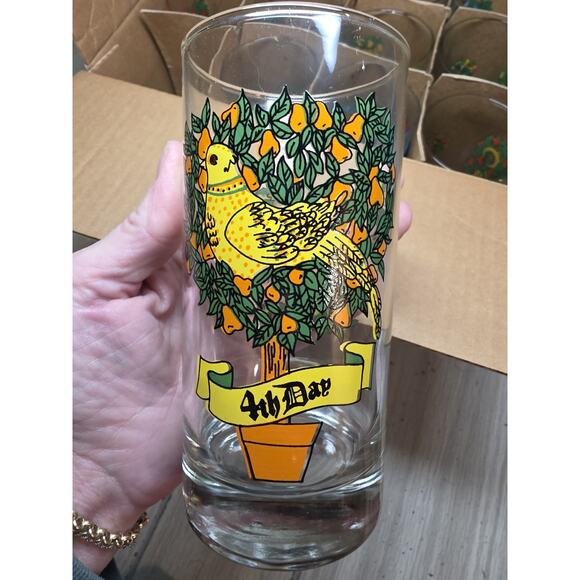 Vintage Indiana Glass 12 Days Of Christmas Drinking Glasses Original Box Holiday - Picture 7 of 16